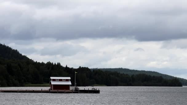Λίμνη Σιτζάν Σουηδία Θέα Στο Καλοκαιρινό Τοπίο Της Λίμνης Σιλιάν — Αρχείο Βίντεο