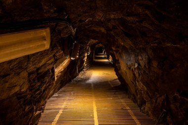 Falun, İsveç 12 Temmuz 2023 tarihi Falun bakır madeninin maden kuyusu artık bir Unesco Dünya Mirası sahası ve bir turizm sahası..