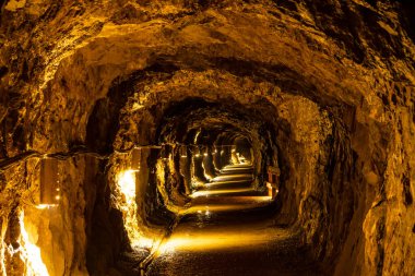 Falun, İsveç 12 Temmuz 2023 tarihi Falun bakır madeninin maden kuyusu artık bir Unesco Dünya Mirası sahası ve bir turizm sahası..