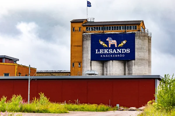 Leksand Швеция Июля 2023 Знак Входа Leksand Шведского Твердого Хлеба — стоковое фото