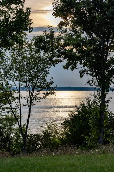 Solomons Maryland Usa Blick Auf Den Patuxent River Bei Sonnenuntergang — Stockfoto