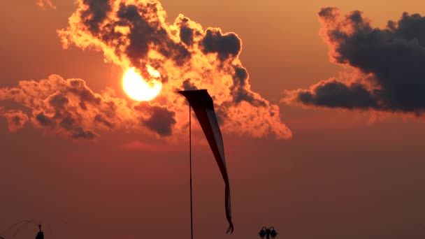 Piney Point Maryland Usa Ein Sonnenaufgang Durch Die Wolken Über — Stockvideo