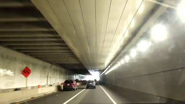 华盛顿特区美国开车穿过市中心的66号州际公路 — 图库视频影像