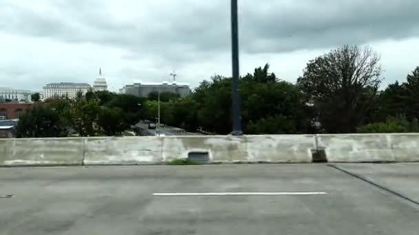 ワシントンDc アメリカ ダウンタウン経由で州間高速道路66号線で運転 — ストック動画