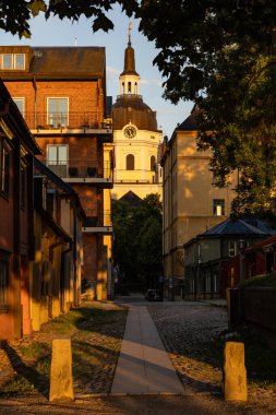 Stockholm, İsveç Sabahın erken saatlerinde Sodermalm adasında Katarina Kilisesi.