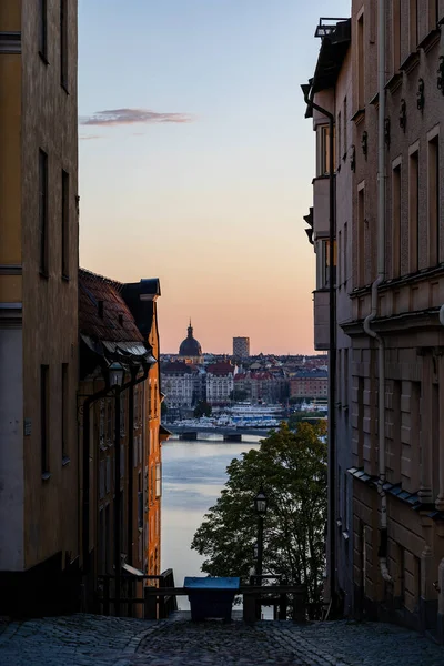 Стокгольм Швеція Вулиця Ньотрґсгатан Або Алея Вид Старе Місто Або — стокове фото