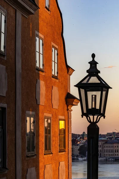 瑞典斯德哥尔摩Nytorgsgatan街或小巷 俯瞰古城或Gamla Stan — 图库照片