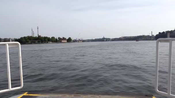 Stockholm Zweden Oostzee Stad Stockholm Zijn Zien Vanaf Een Openbaar — Stockvideo