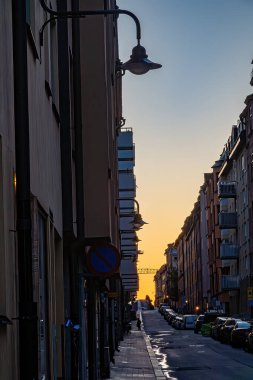 Stockholm, İsveç 14 Eylül 2023 Sabahın erken saatlerinde Sodermalm bölgesinde Brannkyrkagatan Caddesi.