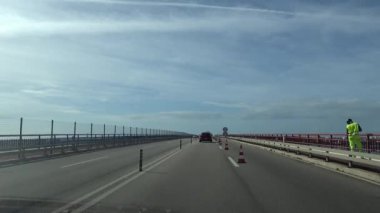 Aveiro, Portekiz Praia da Barra köprüsü Praia da Barra yarımadasına.