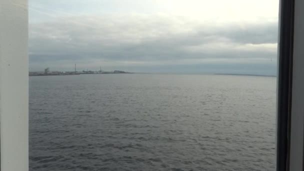 Helsingborg Suecia Vista Desde Ferry Coches Pasajeros Que Helsingor Dinamarca — Vídeos de Stock