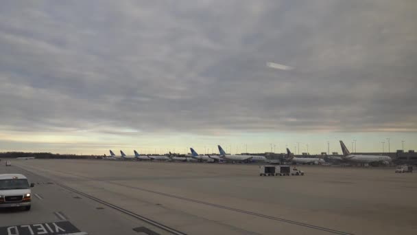 Washington Letištní Plocha Mezinárodním Letišti Dulles — Stock video
