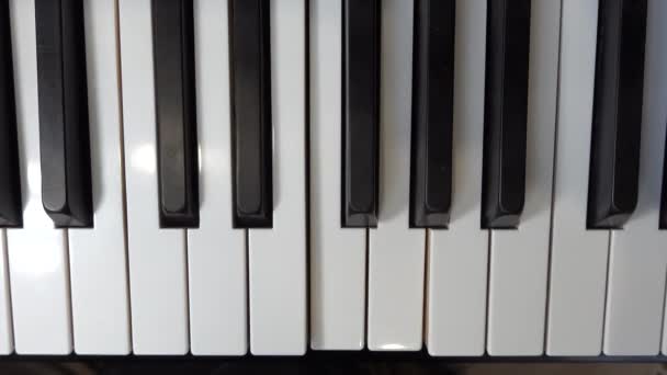 Een Zelfspelende Piano Ook Wel Een Pianola Genoemd Waarbij Zwart — Stockvideo