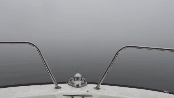 Broomes Island Maryland Usa Liten Motorbåt Avancerar Patuxent River Tjock — Stockvideo