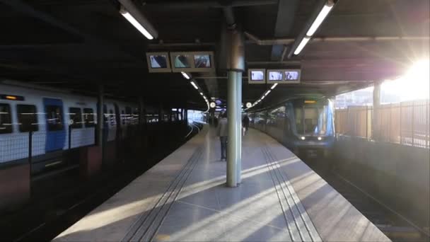 Stoccolma Svezia Piattaforma Della Metropolitana Gamla Stan Old Town Tunnelbana — Video Stock