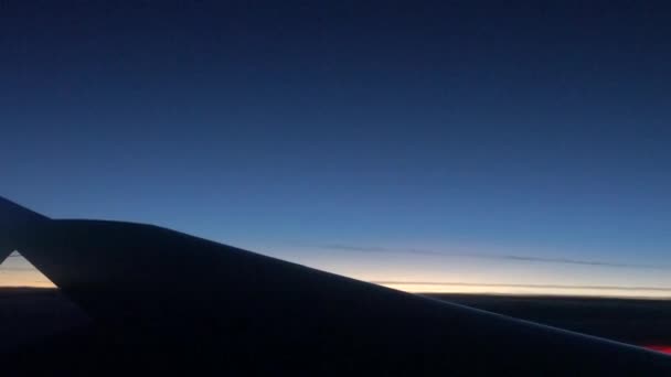 Východ Slunce Výhled Letadla Letícího Přes Zimu Švédsko — Stock video