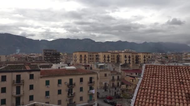 Palermo Sizilien Italien Blick Auf Die Dächer Der Stadt Die — Stockvideo