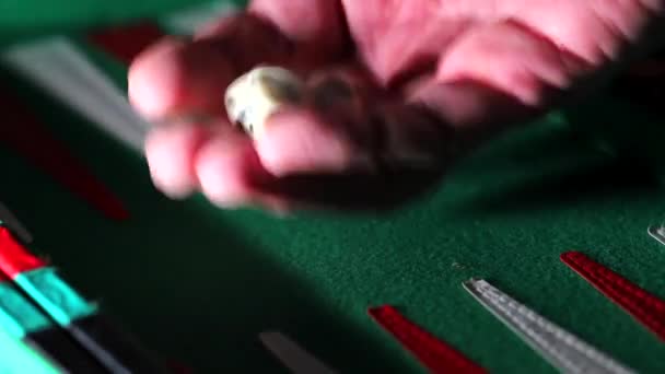 Kości Planszy Backgammon — Wideo stockowe