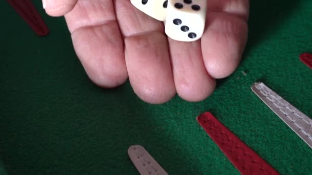 Noppaa Backgammon Aluksella — kuvapankkivideo