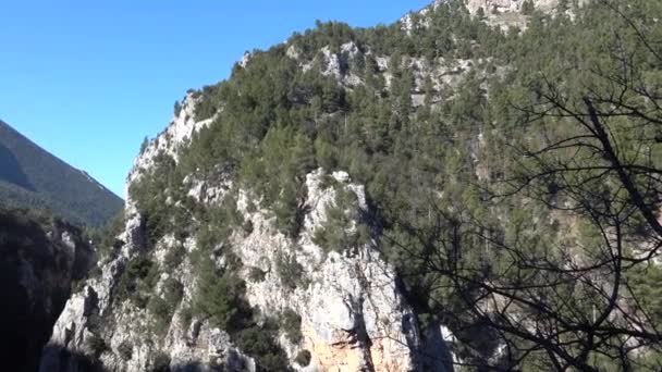 Raiano Italia Reserva Natural Gole San Venanzio Con Cañón Montañas — Vídeo de stock