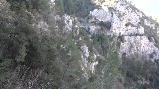 Raiano Italy Gole San Venanzio Nature Reserve Canyon Mountains — Stock Video