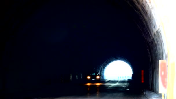 Goriano Sicoli Den 285 Meter Långa Olmo Bobbi Tunneln Väg — Stockvideo