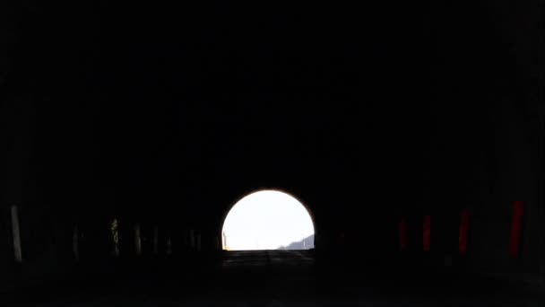 Goriano Sicoli Tunnel Automobilistico Olmo Bobbi Lungo 285 Metri Sulla — Video Stock