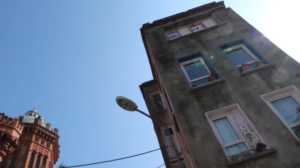 Istanbul Turki Pemandangan Sekolah Tinggi Yunani Prajurit Fener Distrik Balat — Stok Video