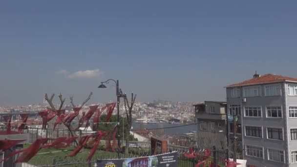Istambul Turquia Vista Panorâmica Cidade Partir Distrito Balat — Vídeo de Stock