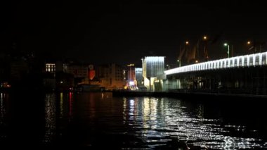 İstanbul, Türkiye Geceleri Galata Köprüsü
