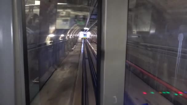 Estambul Turquía Una Vista Del Tren Funicular Distrito Karakoy — Vídeos de Stock