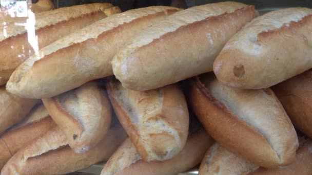 Istanbul Turkey Fresh Bread Window Bakery Balat District — Stock Video