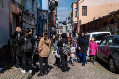 İstanbul, Türkiye 20 Mart 2023 Balat ilçesinde.