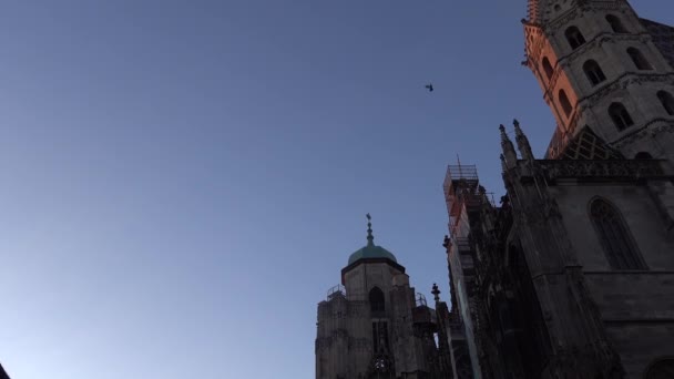 Viena Áustria Vista Panorâmica Catedral Santo Estêvão — Vídeo de Stock