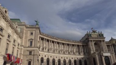 Viyana, Avusturya Hofburg Sarayı ve cephe manzarası. 