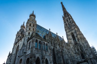 Viyana, Avusturya 5 Nisan 2024 St. Stepehn Katedrali şafak vakti.