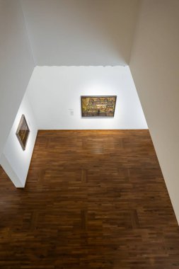 Viyana, Avusturya 5 Nisan 2024 Quartier Wien Müzesindeki Leopold Müzesinde bir iç galeri.