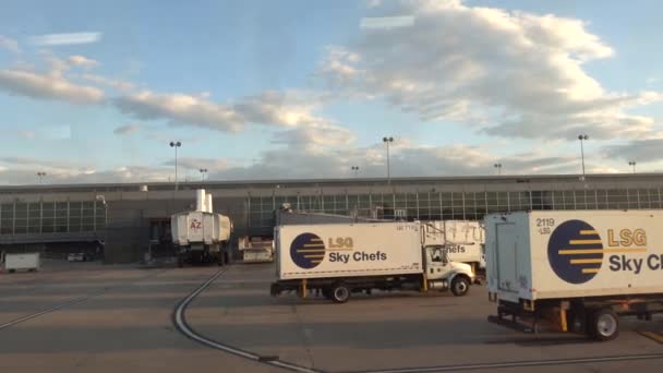 Aéroport International Dulles Washington États Unis Avions Commerciaux Sur Aire — Video