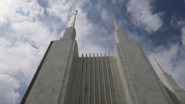 Kensington Maryland Usa Fasada Teren Świątyni Mormonów Czyli Świątyni Waszyngtona — Wideo stockowe