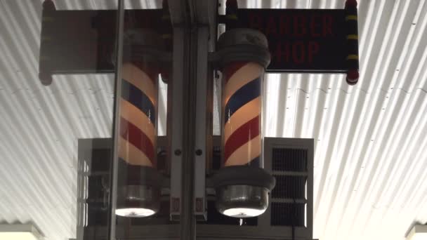 Prince Frederick Maryland Usa Peppermint Swirl Symbol Barbershop — Stock Video