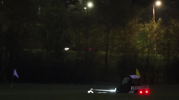 Stockholm Suède Chariot Ramasse Des Balles Golf Sur Terrain Conduite — Video
