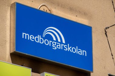 Gavle, İsveç 25 Haziran 2024 Bir yetişkin eğitim zinciri olan Medborgarskolan cephesi işareti.