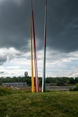 Stockholm, İsveç, 24 Temmuz 2024 Londra 'dan fırtına bulutu manzarası ve Kent Karlsson' ın 2011 tarihli 