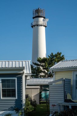 Fenwick Island, Delaware, USA Sept 3, 2024 Private residential vacation  homes near Ocean Beach Maryland with the Fenwick Island Lighthouse. clipart