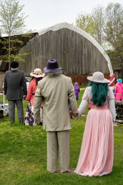 Sabile, Letonya 6 Mayıs 2025 Sabiles Lelles ya da Sabiles Dolls adında bir çiftlik evinde yerel ve ünlü bir oyuncak bebek bahçesi..