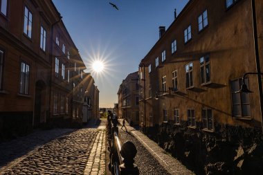 Stockholm, İsveç 16 Mayıs 2025 Sodermalm 'deki Brannkyrkagatan Caddesi..