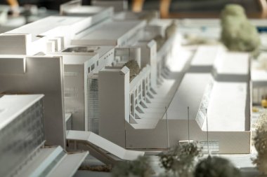 Stockholm, İsveç 16 Mayıs 2025 Tomteboda Lojistik Merkezi 'nin tablo üstü modeli..