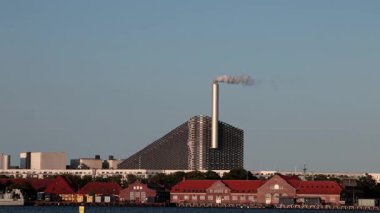 Kopenhag, Danimarka Kopenhag enerji santralinin manzarası. 