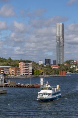 Göteborg, İsveç 30 Mayıs 2025 Yolcu feribotları Gota Alv şehir merkezinde.