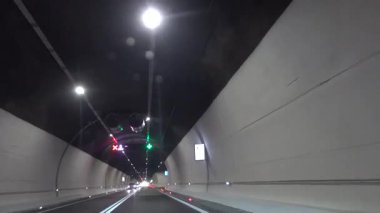 Muravera, Sardinya, İtalya SS 125 otoyolundaki modern S 'Arexini tüneli. 